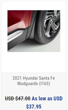 2021 Hyundai Santa Fe Mudguards