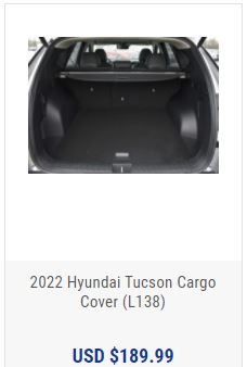 2022 Hyundai Tucson Cargo Covers